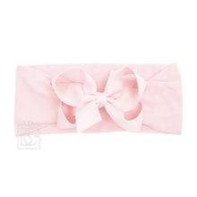 Load image into Gallery viewer, WIDE PANTYHOSE HEADBAND W/CLASSIC GROSGRAIN BOW