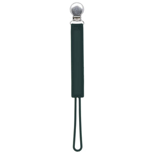 Classic Hunter Green All Silicone Modern Pacifier Clip