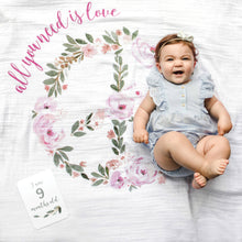 Load image into Gallery viewer, Baby&#39;s 1st Year Swaddle &amp; Milestone Cards - Love