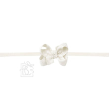 Load image into Gallery viewer, 1/4&quot; NYLON PANTYHOSE HEADBAND W/SIGNATURE GROSGRAIN BOW