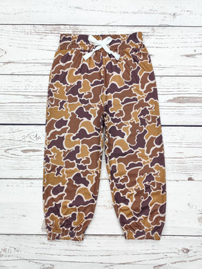 Brown Camouflage Children Joggers