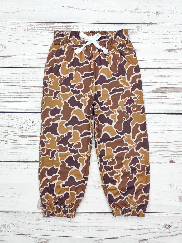 Brown Camouflage Children Joggers