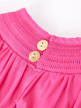 Load image into Gallery viewer, Girls Bow Smocking Embroidery Hot Pink Romper