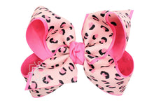 Load image into Gallery viewer, LAYERED LEOPARD BOW ON CLIP