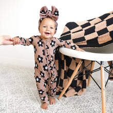 Load image into Gallery viewer, Coco RUFFLE ZIP Bamboo One Piece Flowers Baby Clothing