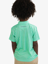 Load image into Gallery viewer, Boys Classic Spring Bud Gingham Knit Short Sleeve Performance Polo