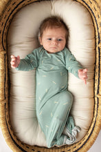 Load image into Gallery viewer, Arrow Print Knotted Newborn Baby Gown Pajamas