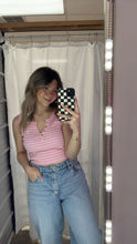 Load image into Gallery viewer, Henley Striped Top