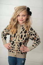 Load image into Gallery viewer, Kids Leopard Button Pocket Cardigan Fall Winter Sweater