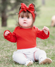 Load image into Gallery viewer, Baby Girls White Knit RuffleButt Bloomer