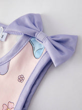 Load image into Gallery viewer, Girls Purple Bow Sleeveless Top and Shorts Set