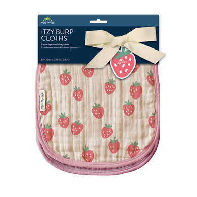 Strawberry & Cream Burp Cloths