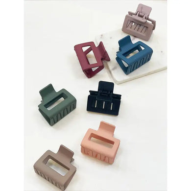 Small Matte Rectangle Claw Clips- 2pk
