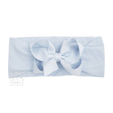 Load image into Gallery viewer, WIDE PANTYHOSE HEADBAND W/CLASSIC GROSGRAIN BOW