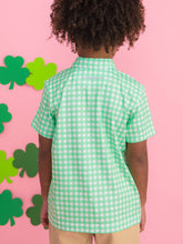 Load image into Gallery viewer, Boys Classic Spring Bud Gingham Knit Short Sleeve Performance Polo