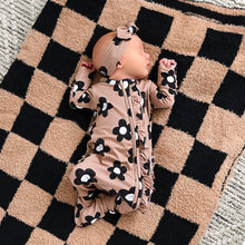 Load image into Gallery viewer, Coco RUFFLE ZIP Bamboo One Piece Flowers Baby Clothing