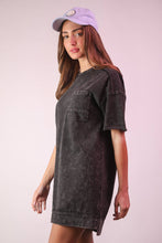 Load image into Gallery viewer, Mineral Washed Knit Oversized Shift Mini Dress