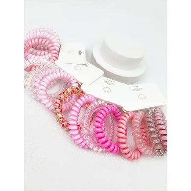 Pink Spiral Hair Ties