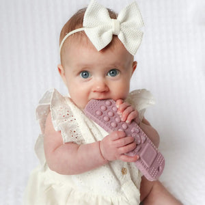 Sensory Popper Teether Phone - Dusty Pink