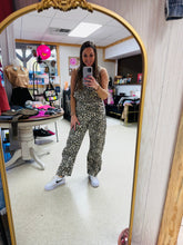 Load image into Gallery viewer, Nova Leopard Denim Overalls