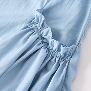 Girls' Blue Sleeveless Dress