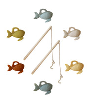 Load image into Gallery viewer, Silicone and Wood Fishing Play Set