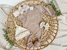 Load image into Gallery viewer, Baby Romper | Child of God Mocha Brown Outfit