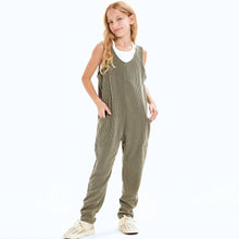 Load image into Gallery viewer, Embossed Rib Sleeveless Jumpsuit /Overall /Onesie