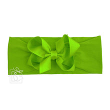 Load image into Gallery viewer, WIDE PANTYHOSE HEADBAND W/CLASSIC GROSGRAIN BOW