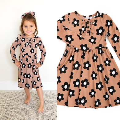 Coco TUTU DRESS Bamboo Flowers Kids Clothes