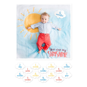 Baby's 1st Year Swaddle & Milestone Cards - Sunshine