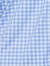 Load image into Gallery viewer, Boys Classic Periwinkle Blue Gingham Knit Short Sleeve Performance Polo