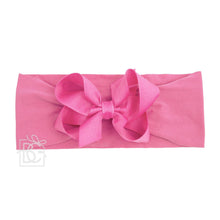 Load image into Gallery viewer, WIDE PANTYHOSE HEADBAND W/CLASSIC GROSGRAIN BOW