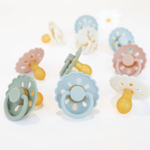 Natural Latex Pacifiers - Size(0-6M) Sage & Dusty Blue