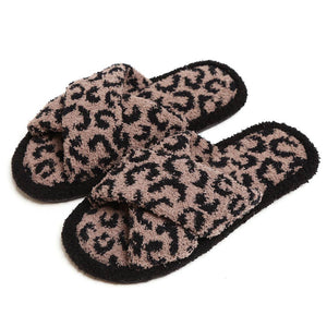 Luxury Soft Crossover Leopard Pattern Slipper