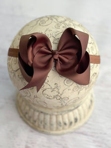 Oversize Bow Satin Headband