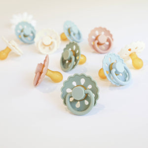 Natural Latex Pacifiers - Size(0-6M) Blush & Cream