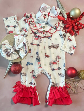 A Very Vintage Christmas Infant Girl's Onesie