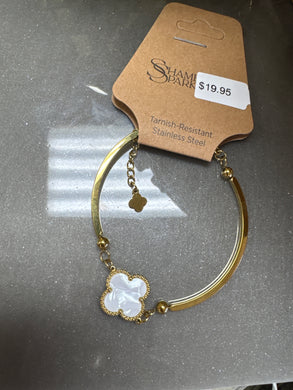 White Stainless Steel Chain Bracelet