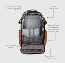 Load image into Gallery viewer, Coffee &amp; Cream Boss Plus Diaper Bag Backpack