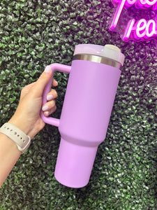 40oz Stainless Steel Tumbler- Light Lavender