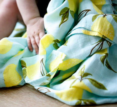 Lemon Zest Bamboo Muslin Swaddle