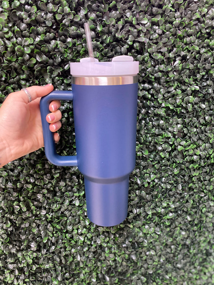 40oz Stainless Steel Tumbler- Navy