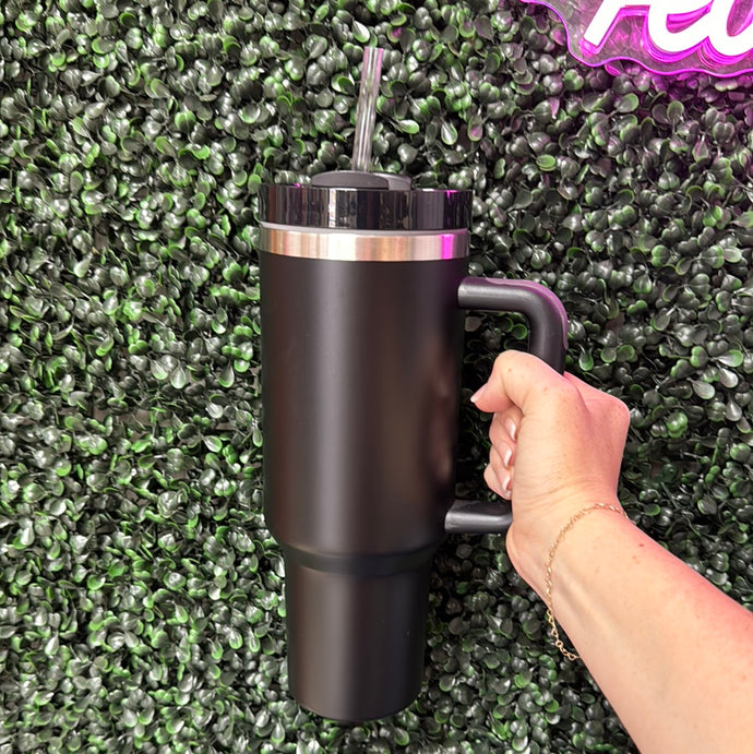 40oz Stainless Steel Tumbler- Black