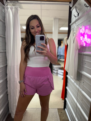 No Waisted Time Shorts- Candy Pink
