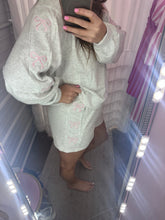 Load image into Gallery viewer, Ribbon Embroidered Sweatshirt Cozy Lounge Top