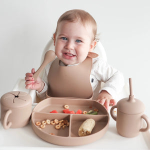 Sippy Cup with Straw, Spill-Proof & Anti-Stain - Almond