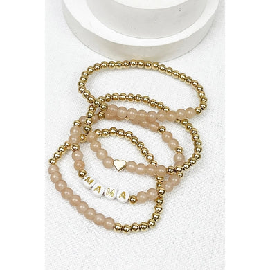 Mama Beaded Bracelet Stack