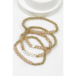 Mama Beaded Bracelet Stack