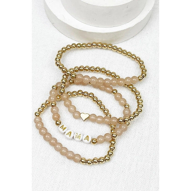 Mama Beaded Bracelet Stack